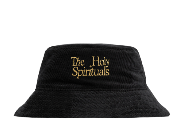 HOLY SPIRITUALS CORDUROY BLACK BUCKET HAT