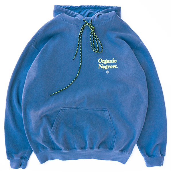 Organic Negrow Wash Blue Hoodie